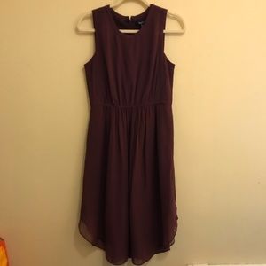 Madewell burgundy silk midi dress